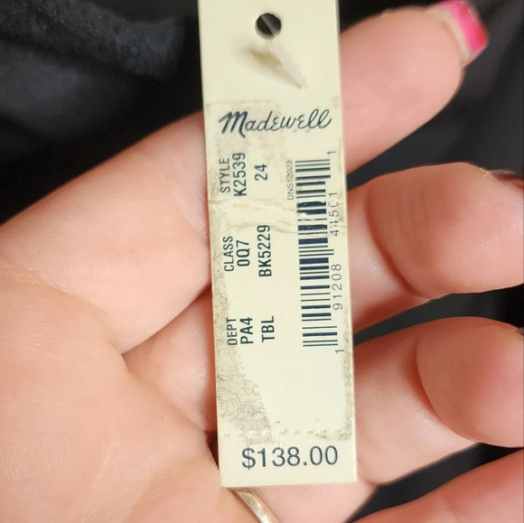 NWT Madewell Black Smocked Thistle Cami Jumpsuit in Plus Size 24. Pockets - Picture 4 of 15